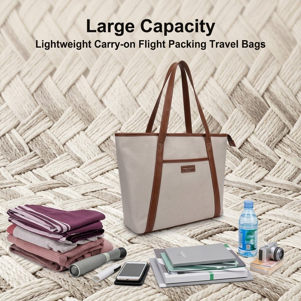 Beige Tan Travel Tote Jute Stylish Bags for Everyone