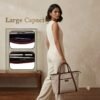 Beige Tan Travel Tote Jute Bags (4)