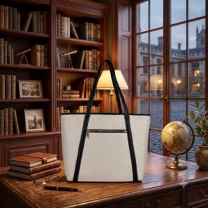 Beige Travel Tote Jute Bags 2