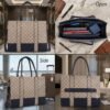 Beige Women’s Office Tote Bag with Padded Laptop Sleeve 2 Beige Women’s Office Tote Bag with Padded Laptop Sleeve