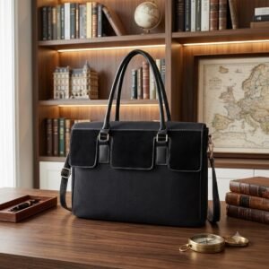 Black Canvas Laptop Bags for Women
