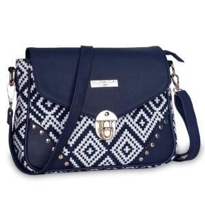 Blue Jute Sling Bag For Women