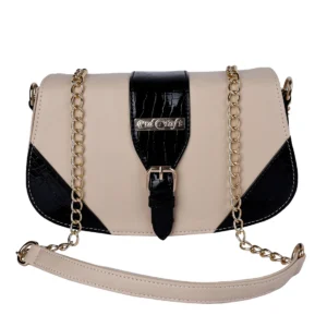 Beige Stylish Sling Bags With Chain