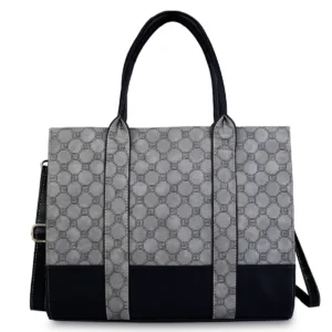 Grey Women’s Office Tote Bag with Padded Laptop Sleeve