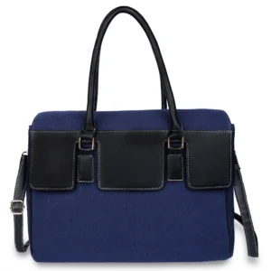 Blue Black Canvas Laptop Bags for Women