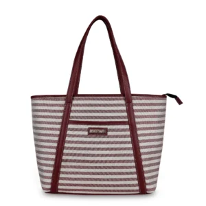 Maroon Travel Tote Jute Bags