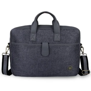 Grey Jute Leather Briefcase for Men And Women