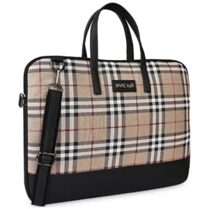 Black Checkered Laptop Sleeve Bag