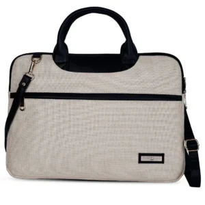 Beige Office Laptop Messenger Bag