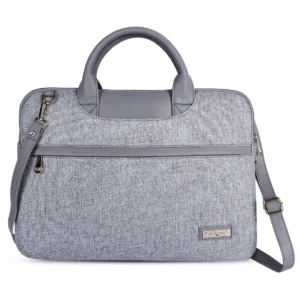 Light Grey Office Laptop Messenger Bag